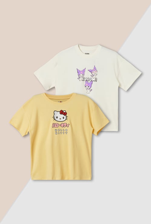 Girls Printed T-shirt - Pack of 2