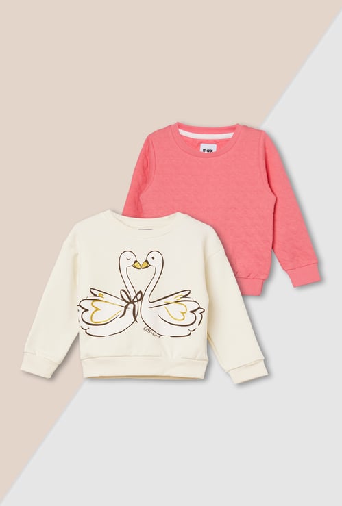 Girls Assorted Sweatshirt - Pack of 2