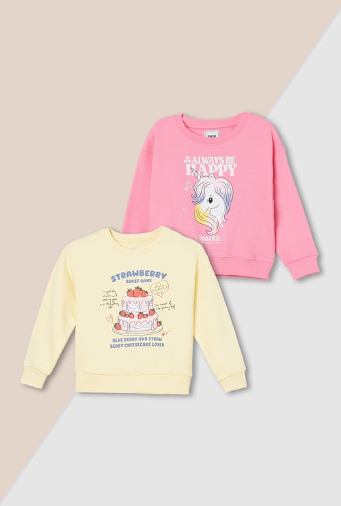 Girls Printed Sweatshirt - Pack of 2