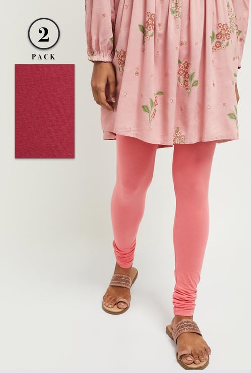 Women Solid Churidars - Pack of 2