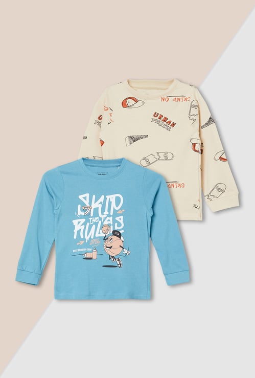 Boys Printed T-shirt - Pack of 2