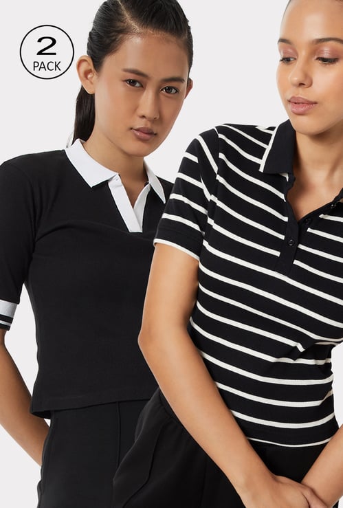 Women Assorted T-shirt - Pack of 2