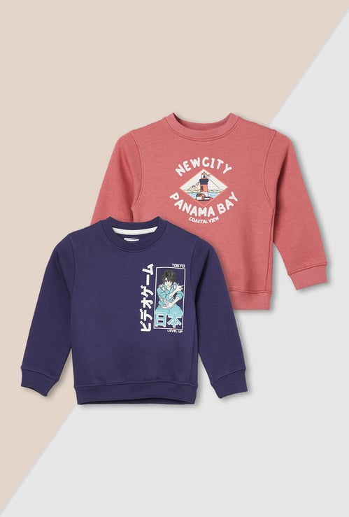 Boys Printed Sweatshirt - Pack of 2