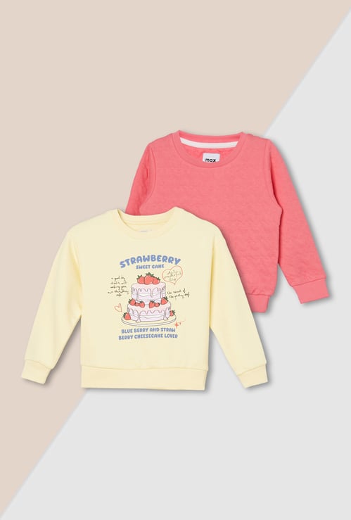 Girls Assorted Sweatshirt - Pack of 2