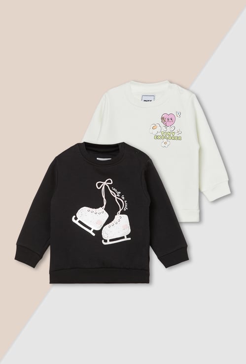 Girls Printed Sweatshirt - Pack of 2