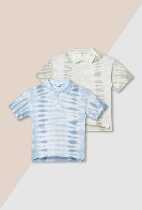 Boys Tie & Dye Polo T-shirt - Pack of 2