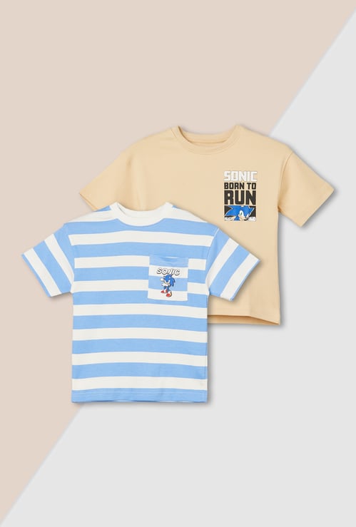 Boys Sonic T-shirt - Pack of 2