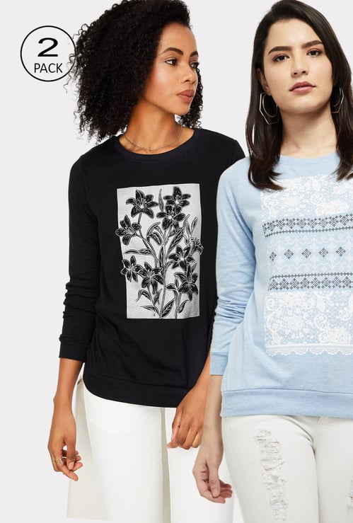 Women Printed T-shirt - Pack of 2