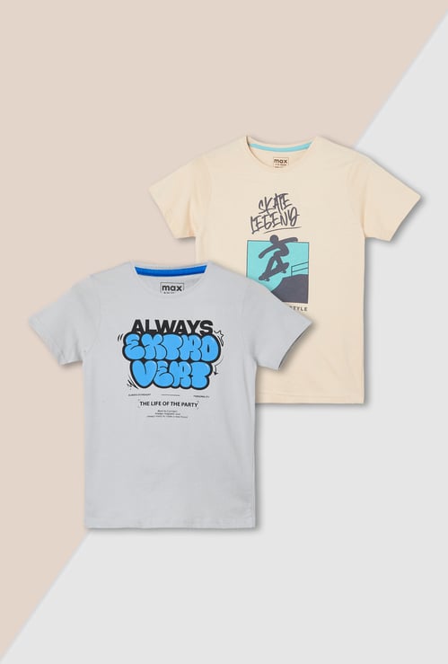 Boys Printed T-shirt - Pack of 2