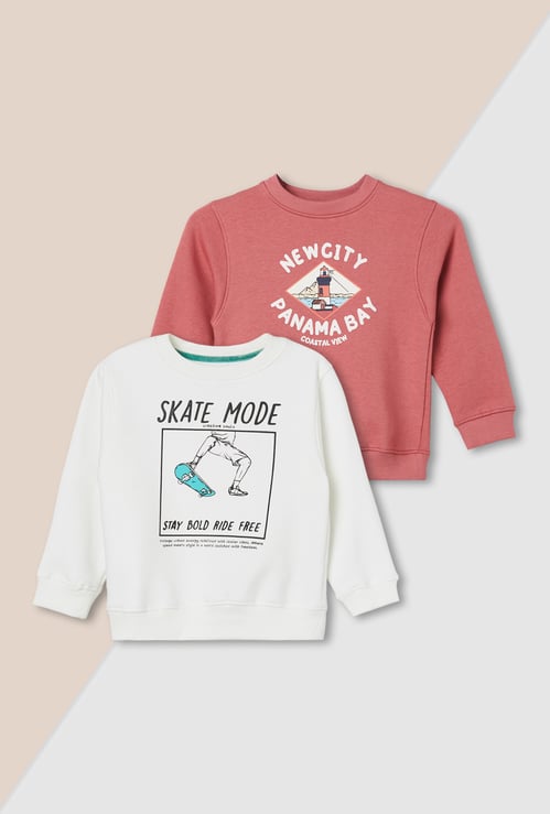 Boys Printed Sweatshirt - Pack of 2