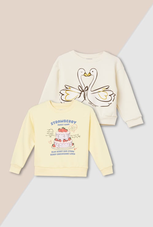 Girls Printed Sweatshirt - Pack of 2