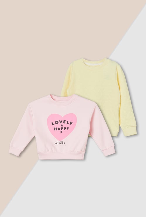 Girls Assorted Sweatshirt - Pack of 2