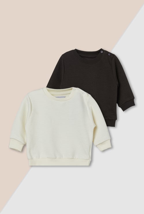 Boys Textured Sweatshirt - Pack of 2