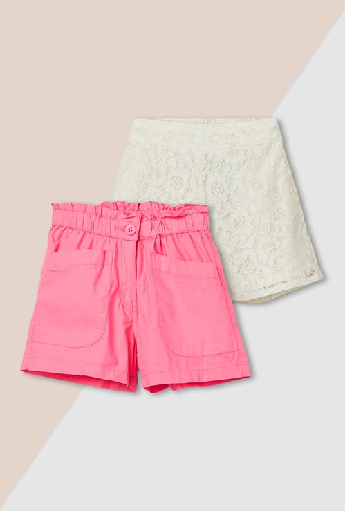 Girls Assorted Shorts - Pack of 2
