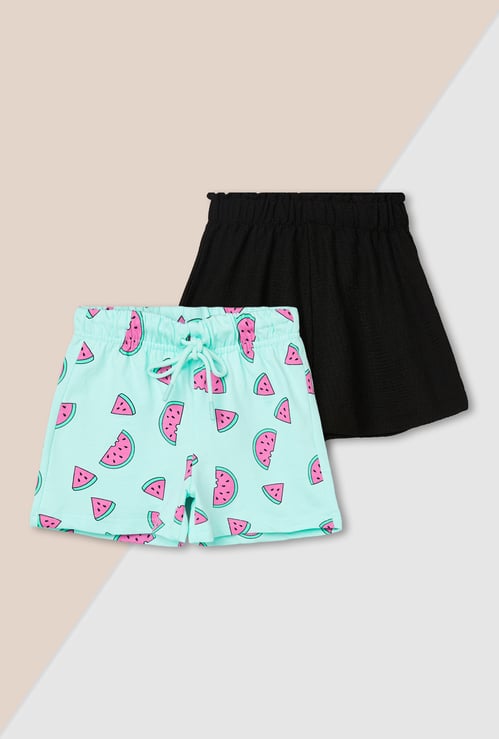 Girls Assorted Shorts - Pack of 2