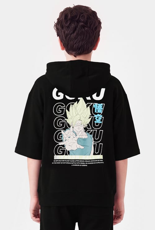 Boys Dragon Ball Z Printed Hooded T-shirt