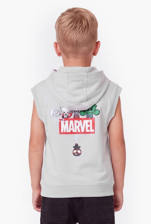 Boys Avengers Printed Hooded T-shirt