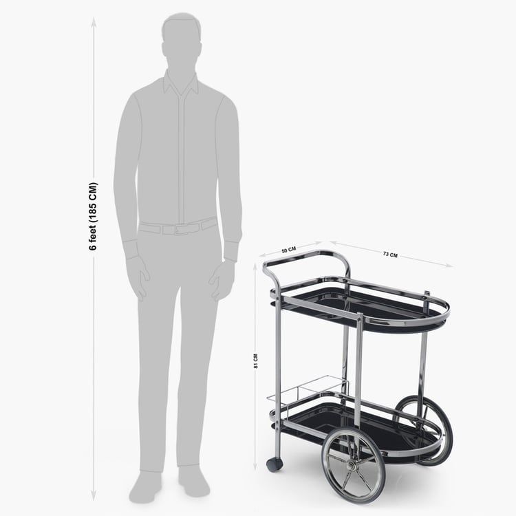 Notica Serving Trolley - Silver