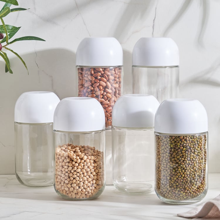 Regal Set of 6 Glass Storage Jars - 600ml