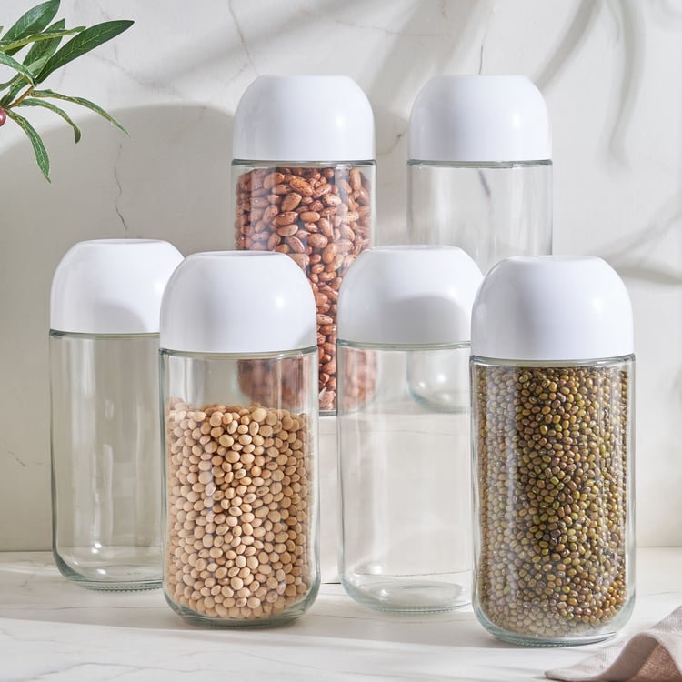Regal Set of 6 Glass Storage Jars - 800ml