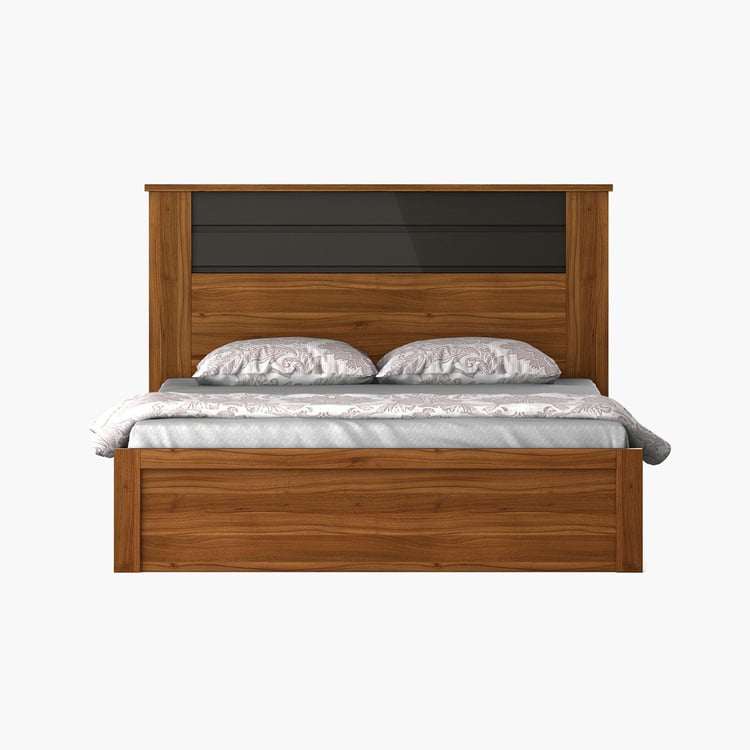 Quadro Cosco King Bed with Box Storage - Brown