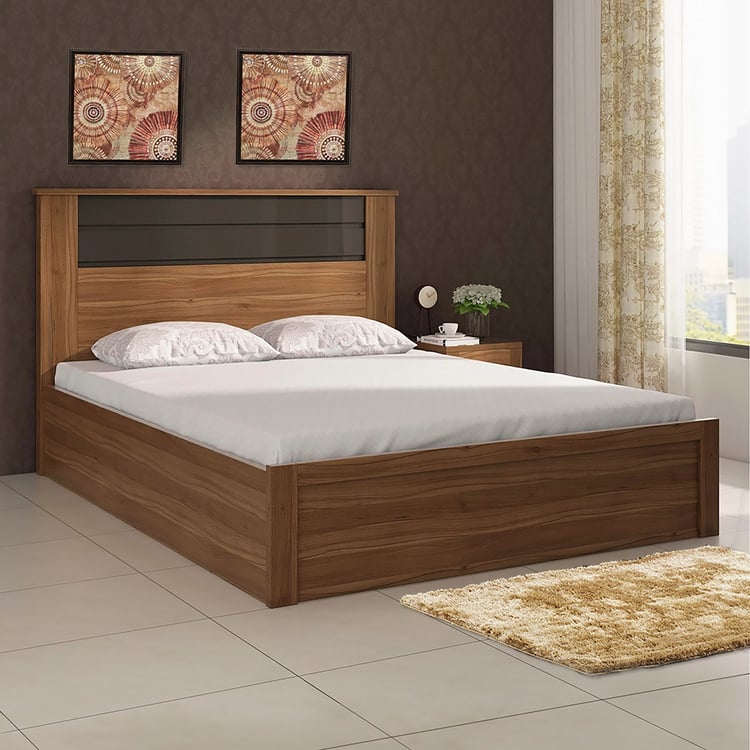 Quadro Cosco Queen Bed with Box Storage - Brown