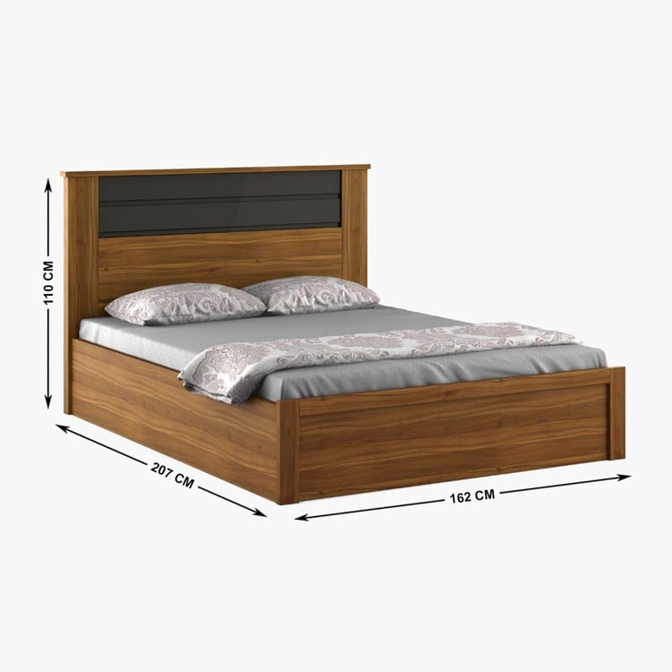 Quadro Cosco Queen Bed with Box Storage - Brown