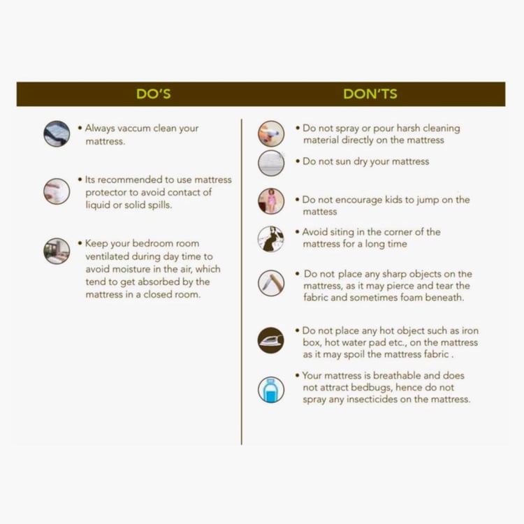 Restomax Executive 4-Inch Coir Teen Mattress, 120x195cm - White