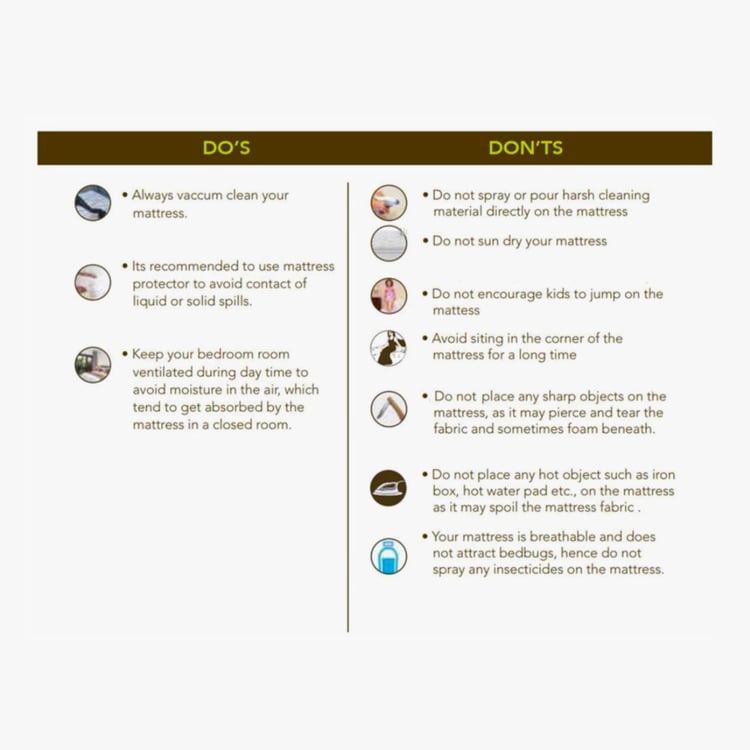 Restomax Pro 6+2 Inch Bonnel Spring Memory Foam Teen Mattress with Box Top, 120x195cm - Beige