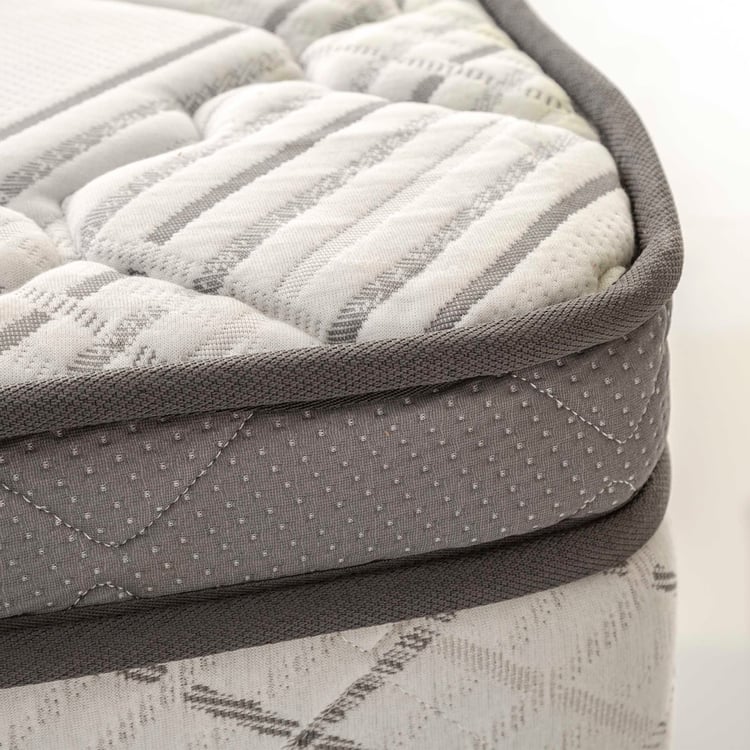 Restomax Elite 6+2 inches Pocket Spring Memory Foam King Mattress with Box Top, 180x195cm - White