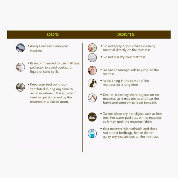 Restomax Executive 5-Inches Coir Queen Mattress, 150x195cm - White