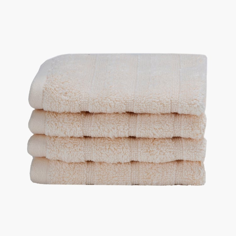 MASPAR Set of 4 Cotton Face Towels - 30x30cm