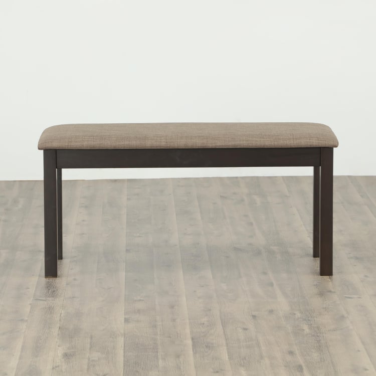 Helios Diana Fabric Small Dining Bench - Brown