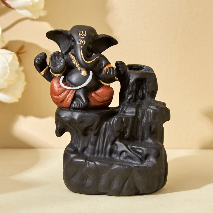 Corsica Harmony Polyresin Ganesha Figurine with Incense Burner