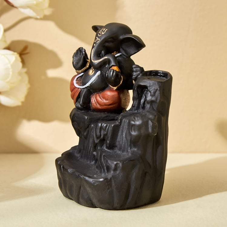 Corsica Harmony Polyresin Ganesha Figurine with Incense Burner