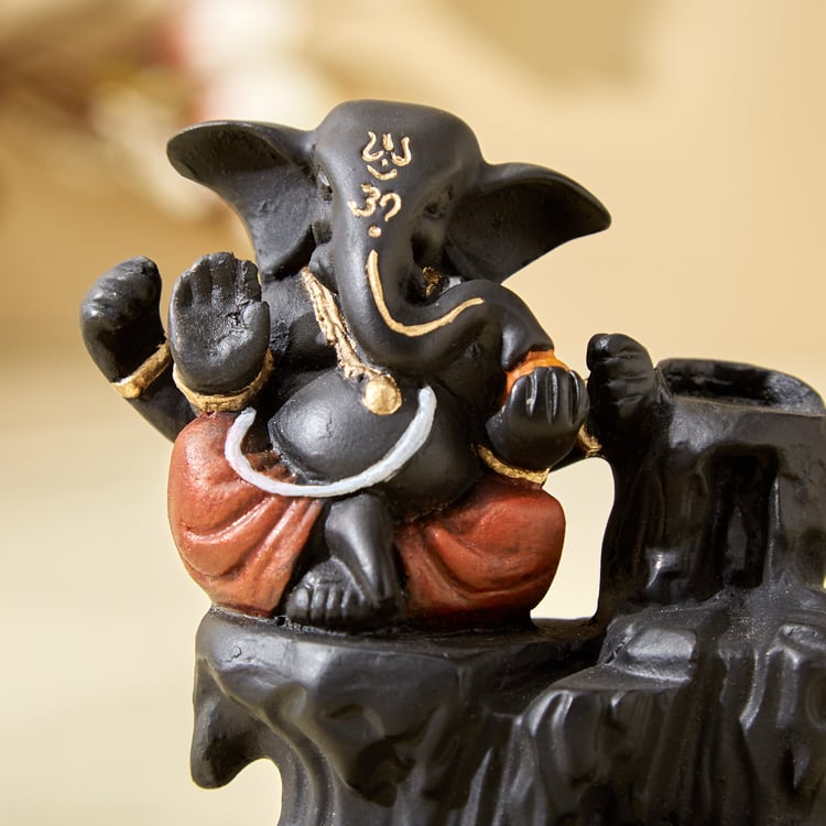 Corsica Harmony Polyresin Ganesha Figurine with Incense Burner