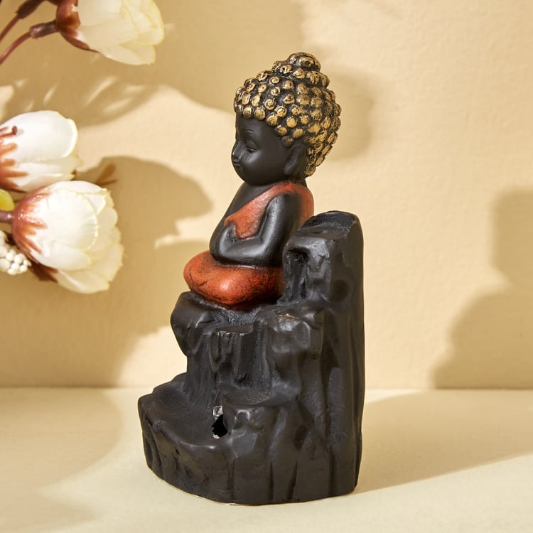 Corsica Polyresin Buddha Figurine with Incense Burner