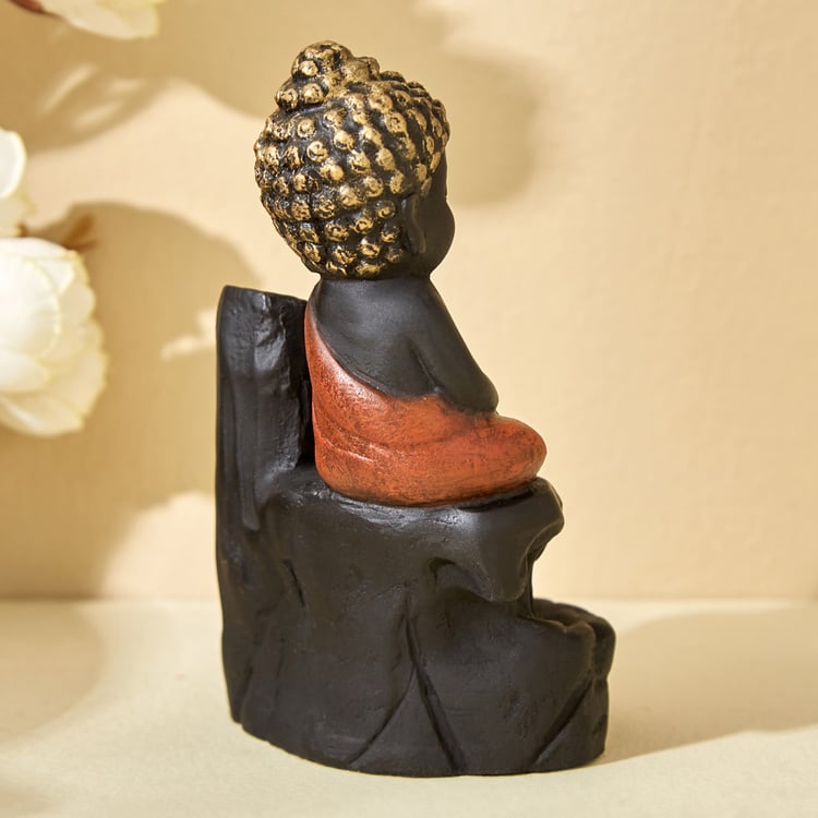 Corsica Polyresin Buddha Figurine with Incense Burner