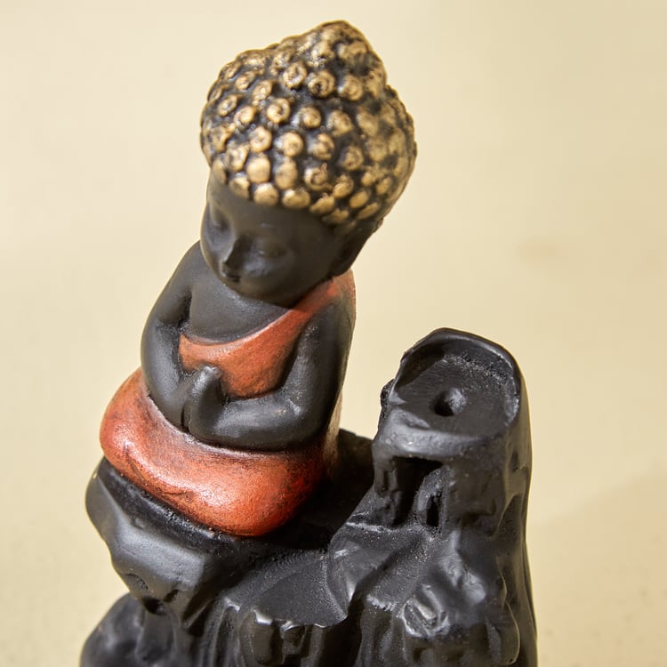 Corsica Polyresin Buddha Figurine with Incense Burner