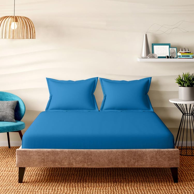 PORTICO Shades Cotton 3Pcs Super King Bedsheet Set