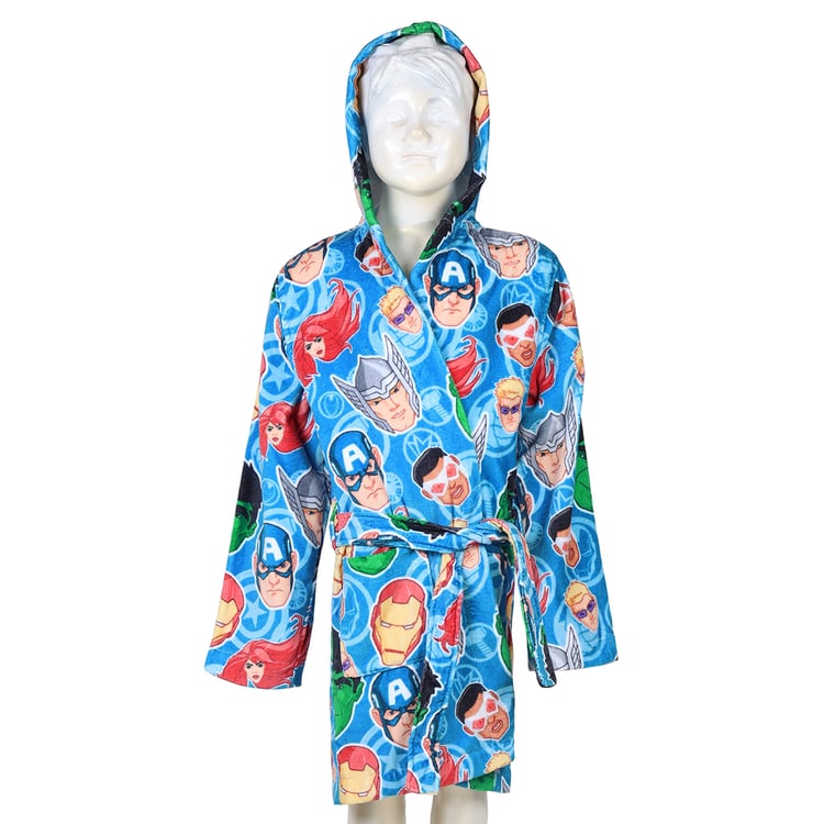 SPACES Marvel Avengers Cotton Kids Bathrobe - S