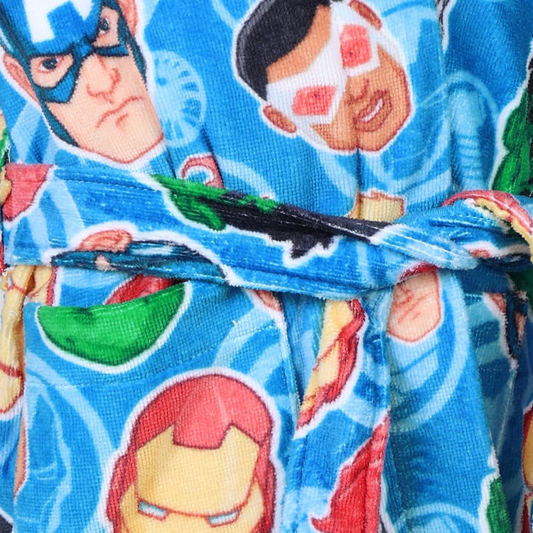 SPACES Marvel Avengers Cotton Kids Bathrobe - S