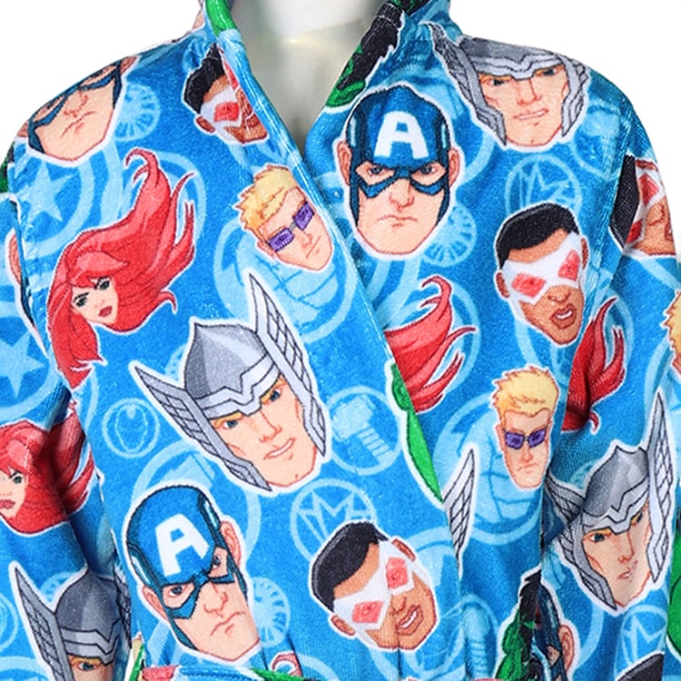 SPACES Marvel Avengers Cotton Kids Bathrobe - S