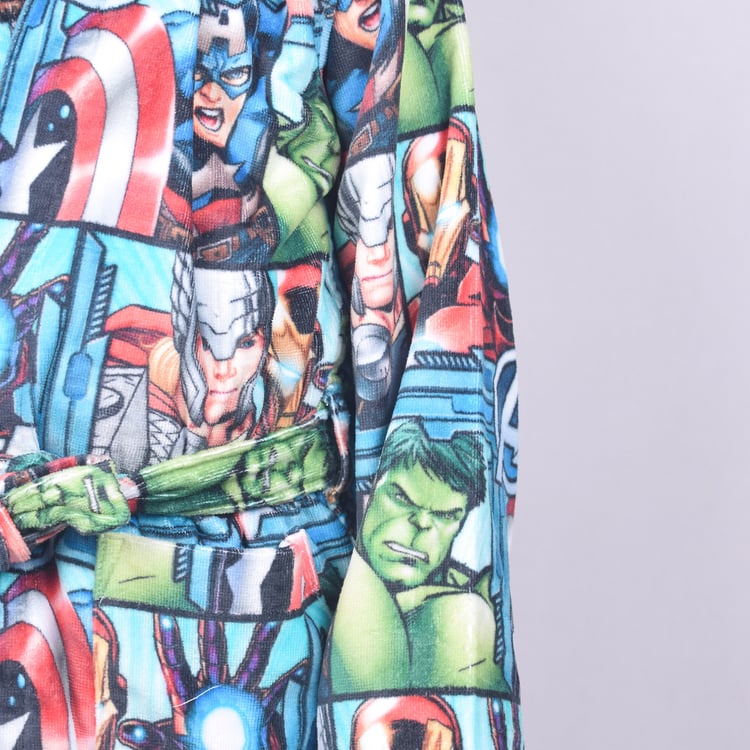 SPACES Marvel Avengers Cotton Kids Bathrobe - S