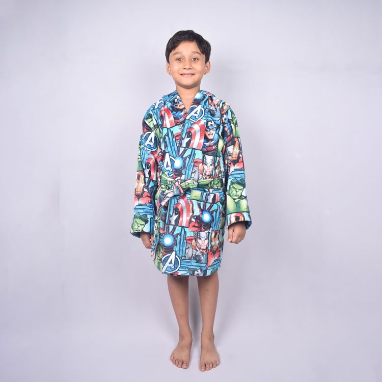 SPACES Marvel Avengers Cotton Kids Bathrobe - S