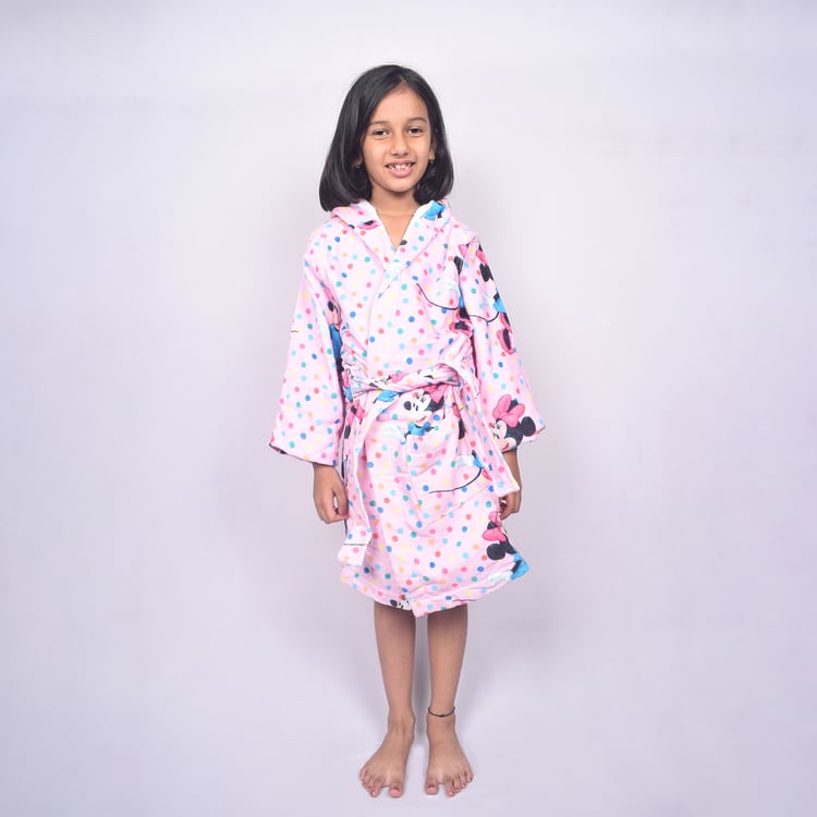 SPACES Disney Minnie Cotton Kids Bathrobe - S