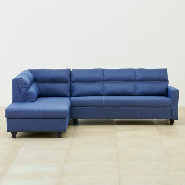 Helios Clary Fabric 3-Seater Left Corner Sofa with Chaise - Blue