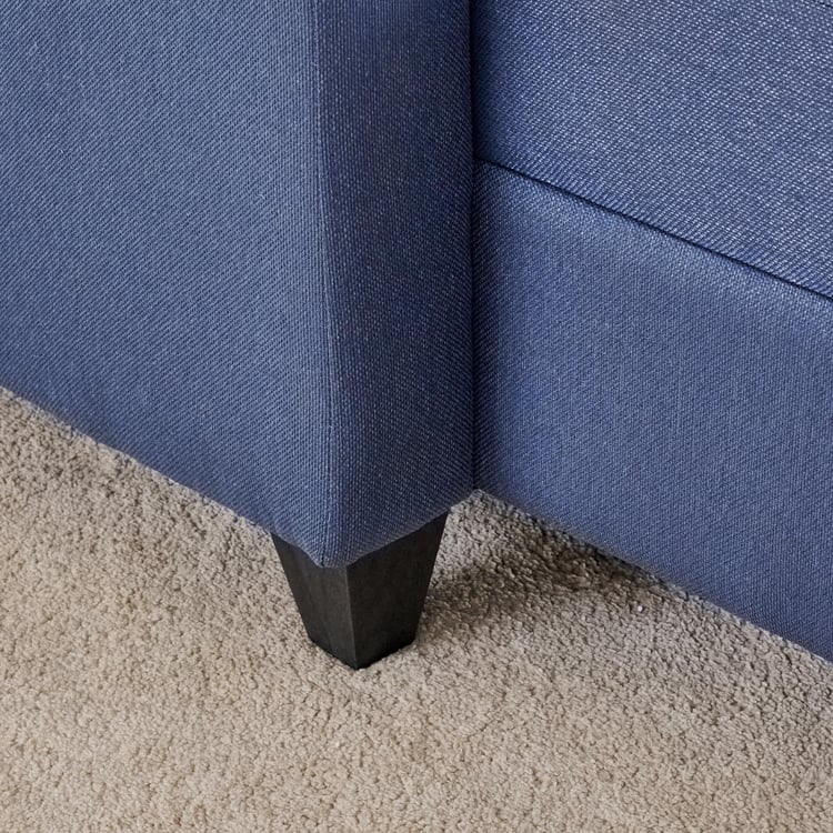 Helios Clary Fabric 3-Seater Left Corner Sofa with Chaise - Blue
