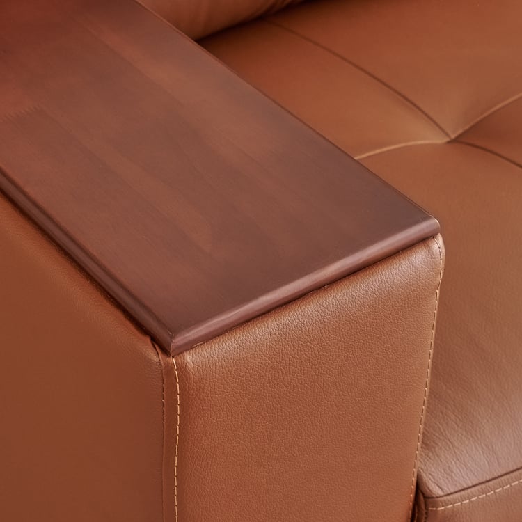 Walter Half Leather 2-Seater Sofa - Tan