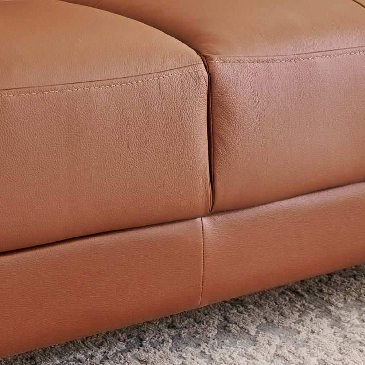 Walter Half Leather 2-Seater Sofa - Tan